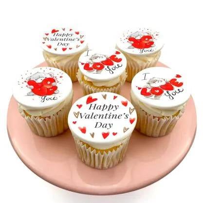 6 Cute Valentine Bear Cupcakes