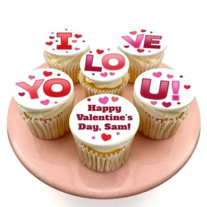 6 I Love You Cupcakes