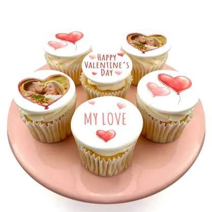 6 Valentine's Day Photo Cupcakes