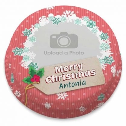Merry Christmas Photo Cake (letterbox gift cake (serves 2-4))