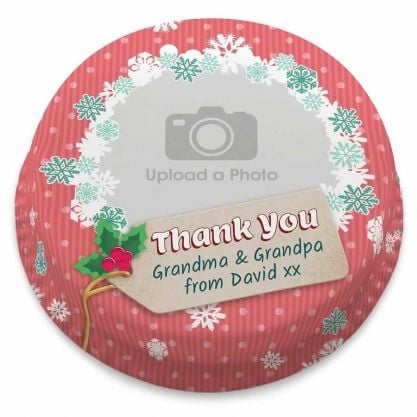 Christmas Thank You Photo Cake (letterbox gift cake (serves 2-4))