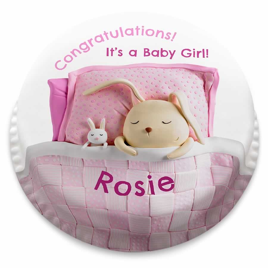 Pink Baby Girl Cake (Small Party Cake (Serves 10-12))