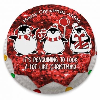 glitzy penguin cake (letterbox gift cake (serves 2-4))
