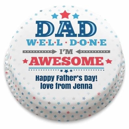 well done dad cake (letterbox gift  cake(serves 2-4))