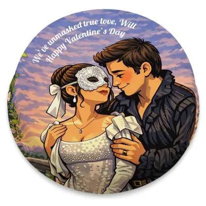 Bridgerton Mask Cake (letterbox gift cake (serves 2-4))