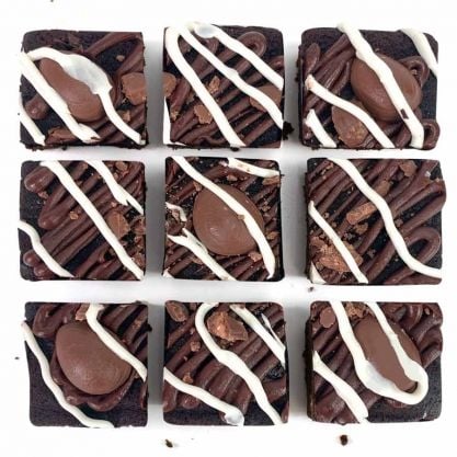 limited edition mini daim egg brownies