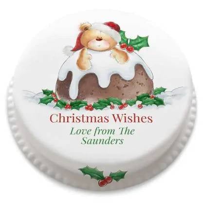 Christmas Pudding Ted Cake (letterbox gift cake (serves 2-4))