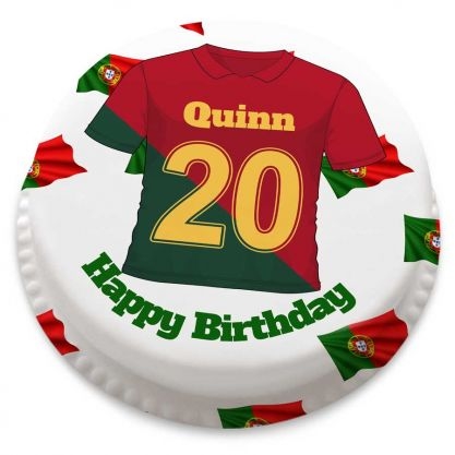 portugal fc themed cake (letterbox gift cakes(serves2-4))