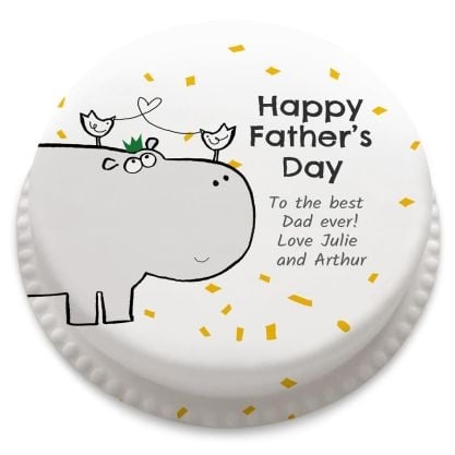 hippo dad cake (letterbox gift  cake(serves 2-4))