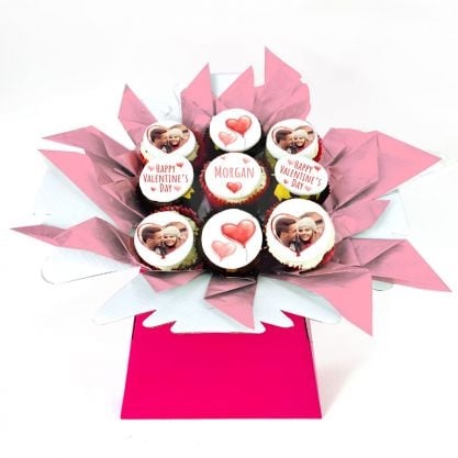 diy photo balloon cupcakes bouquet