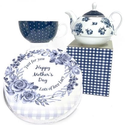 Azure Rose Gift Set (Letterbox Cake Set (M) Serves 2)