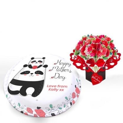 Rose Mum Gift Set (Letterbox Cake Set (C) Serves 2)