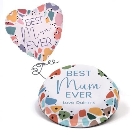 Best Mum Terrazzo Gift Set (Small Cake Set (XS) Serves 10)
