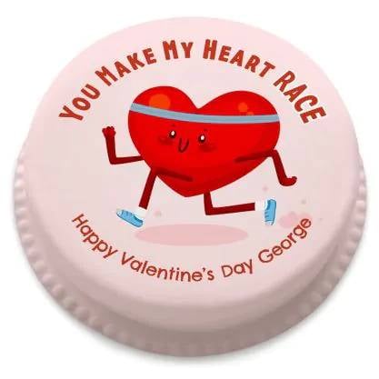 Racing Heart Cake (letterbox gift cake (serves 2-4))