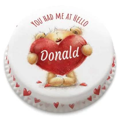 teddy heart cake (letterbox gift cakes(serves2-4))