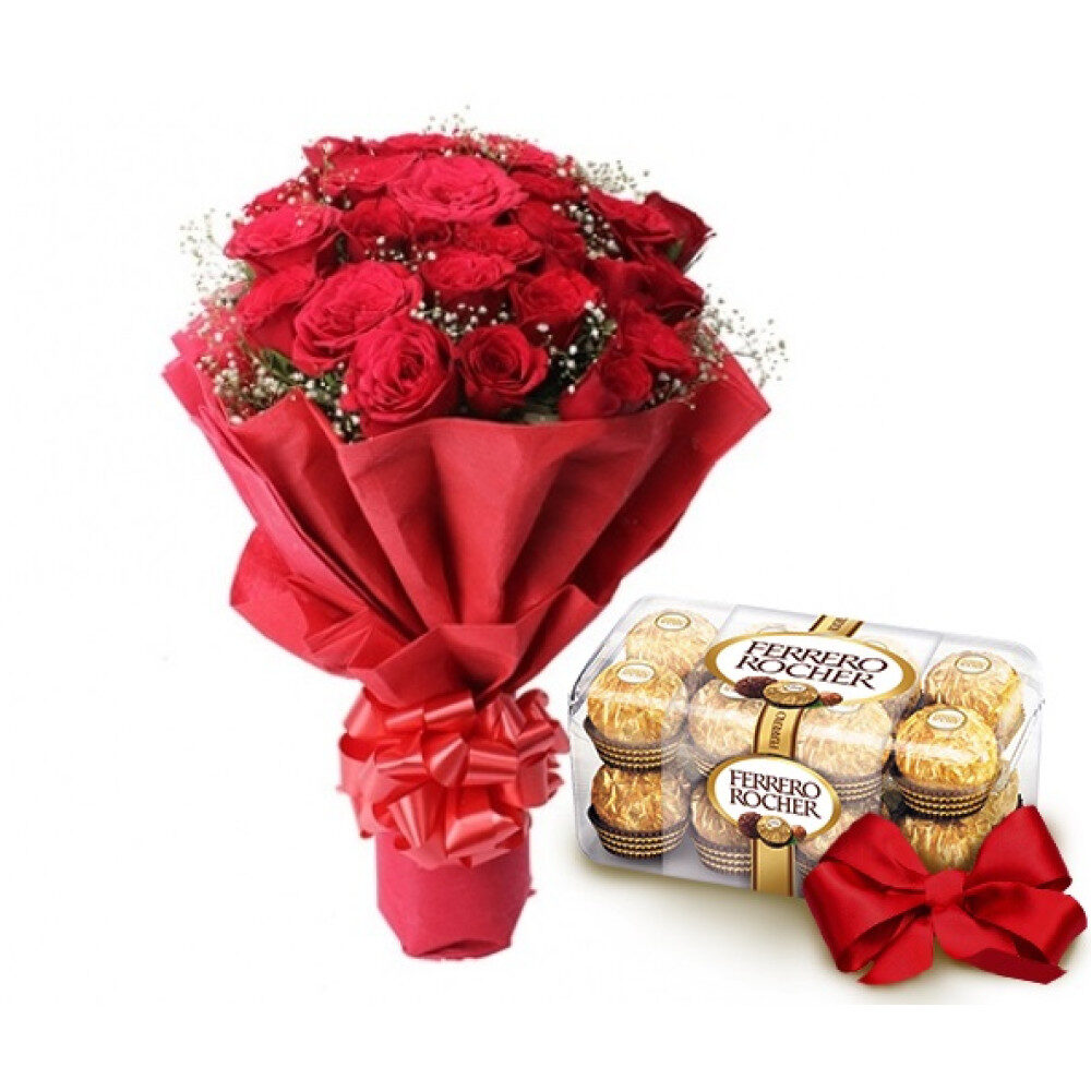 Red Roses of 12Red & Ferrero