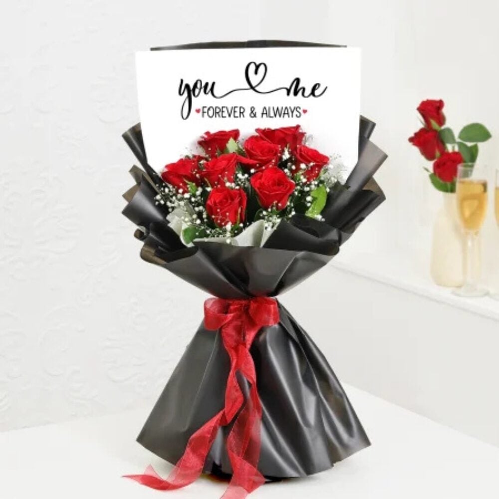 Forever Love Bouquet with Personalized Message