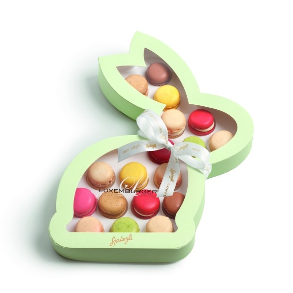 Luxemburgerli bunny gift box, 18 pcs