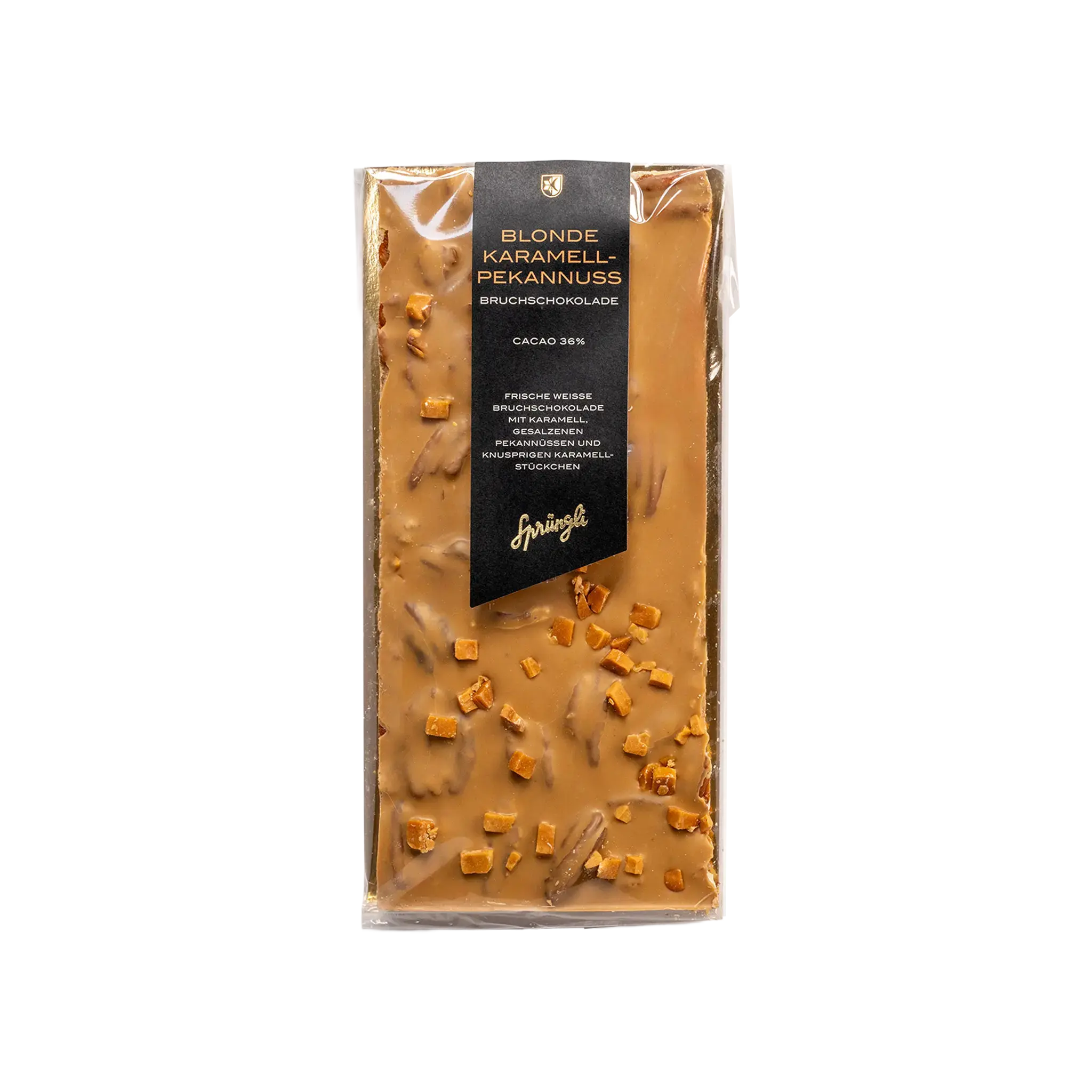Blonde chocolate slab with caramel and pecans 175g
