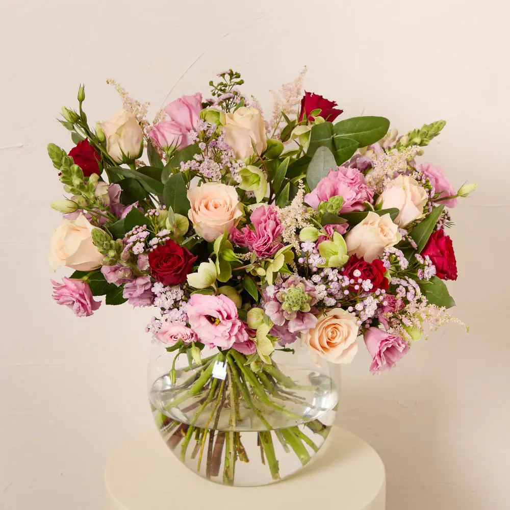 Romantic red rose bouquet