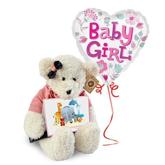Playmate Boyds Lady Bear - Baby Girl Gift