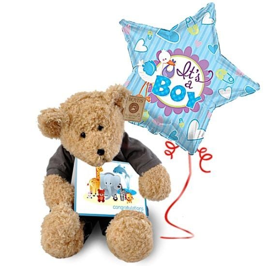 Playmate Boyds Gentlemen Bear - Baby Boy Gift