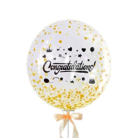 Congratulation Big Glittery - Helium Confetti Balloon