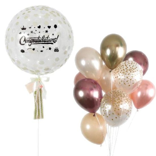 Congratulation Deluxe - Helium Balloons Bouquet