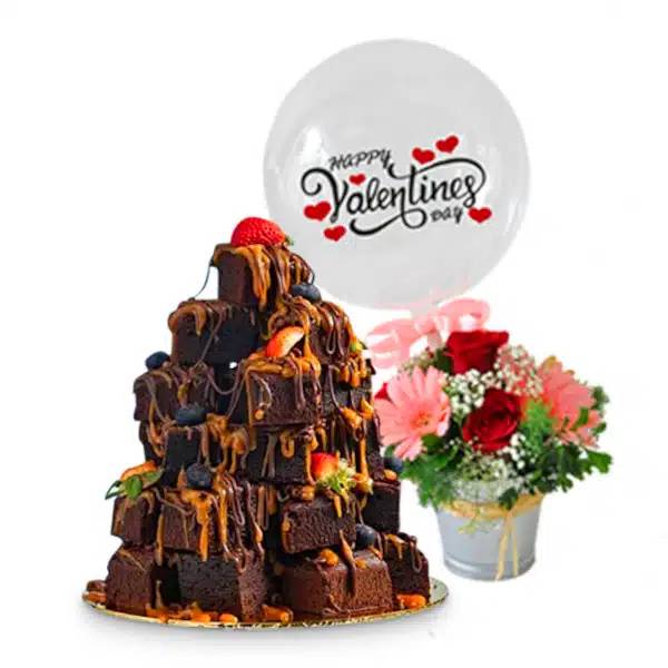 Valentine Stacked of Love â€“ Fudgy Chocolaty Brownies