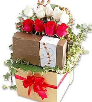 Rose Praline – Flowers & Chocolate Gift