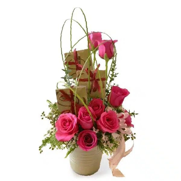 Rosy Truffles – Flowers & Chocolate Gift