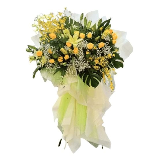 Golden Grace - Condolence Flower Stand