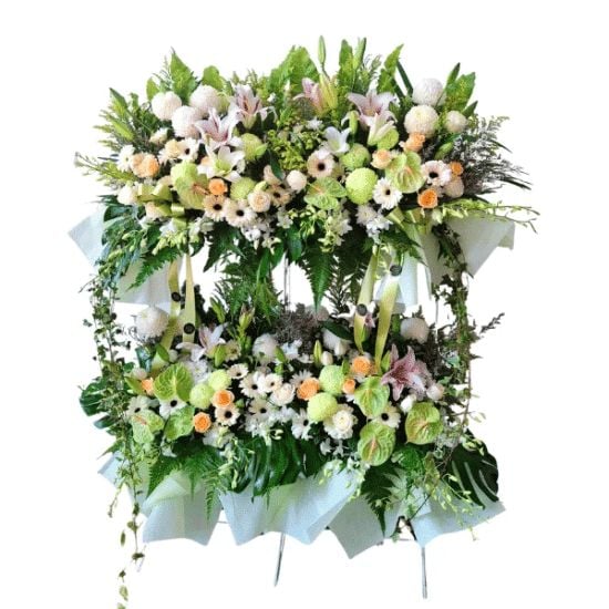 Eternal Serenity - Premium Condolence Flower Stand