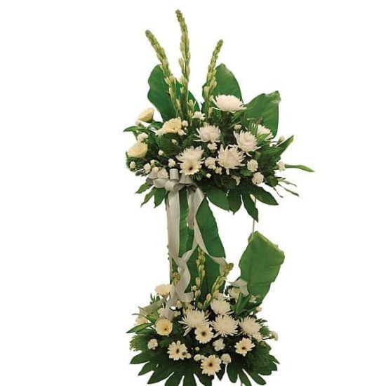 Nostalgic - Condolence Flower Funeral Wreath (Nostalgic - single tier - Condolence Flower Funeral Wreath)
