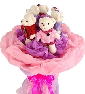 Beary Delight - Bears Bouquet (Beary Delight - 5 bears Bouquet)