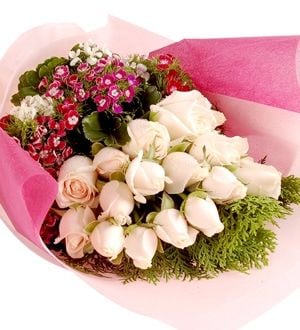 Athena Pride - Roses Flower Bouquet (Athena Pride - 12 stalks Rose Flower Bouquet)