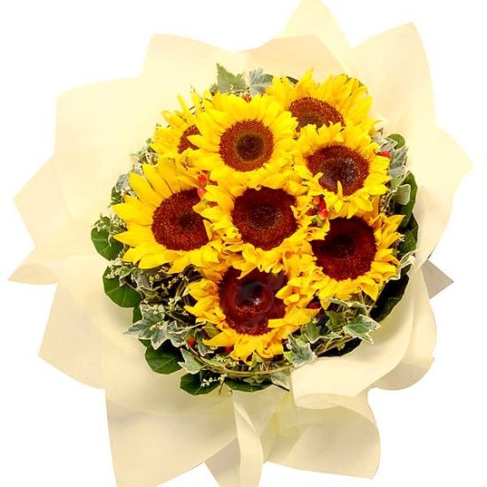 Glorious Sunrise - Sunflowers Bouquet (Glorious Sunrise - 8 stalks Sunflower Bouquet)