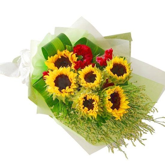 Summer Love - Flower Bouquet (Summer Love - 6 stalks Sunflower Bouquet)