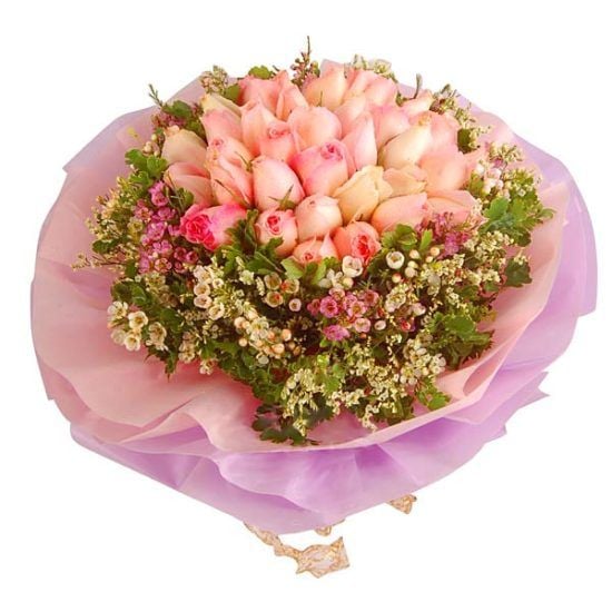 Amazing Rosy - Roses Flower Bouquet (Amazing Rosy - 12 stalks Rose Flower Bouquet)