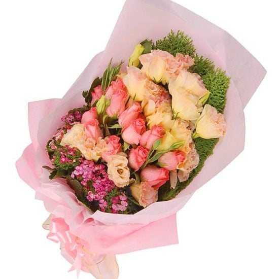 Spellbound Eustoma - Flower Bouquet (Spellbound Eustoma - 8 stalks Roses Flower Bouquet)