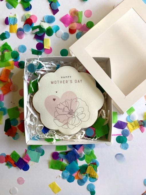 Mother's Day Cookies – Gift Box – Large Single Happy Mothers Day Cookie
