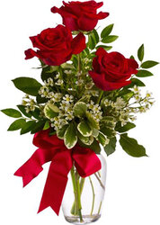 Vase 3 roses