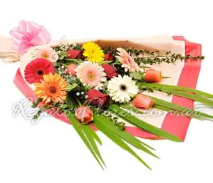 ramo gerberas y rosas