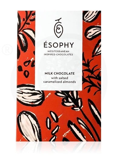 2 Milk chocolate with salted caramelized almonds "Esophy" 50g
