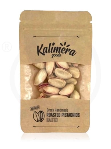 4 Greek roasted & salted pistachios with lemon juice from Volos "Kalimera Goods" 50g