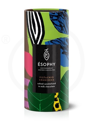 Salted & caramelized pistachio crunchies in milk chocolate "Ésophy" 170g