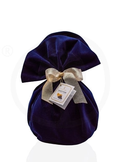 Handmade Panettone Chocolate Orange in velvet pouch "Royal Deli" 750g