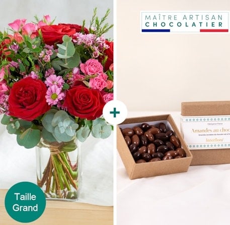 Rose petals and chocolate almonds (Normal)