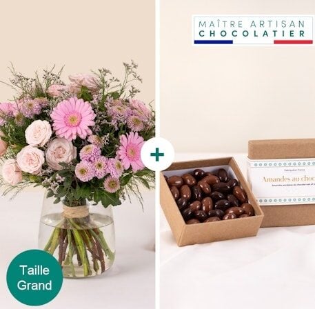 Floral delight and its chocolate almonds (Normal)