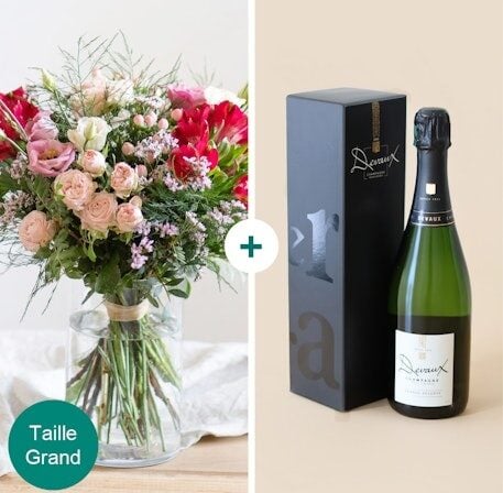 Anniversary gift set and its champagne (Normal)